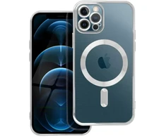 OEM dėklas, skirtas iPhone 12 PRO, Electro Mag dėklas, suderinamas su MagSafe sidabrinis