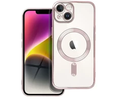 OEM dėklas, skirtas iPhone 14, Electro Mag dėklas, suderinamas su MagSafe, auksinis-rožinis