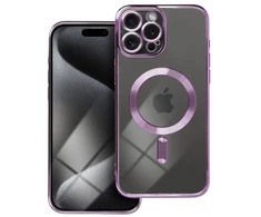 Oem Originalus „iPhone 15 PRO MAX“ dėklas, suderinamas su „MagSafe“ violetine elektromagnetine plokšte.