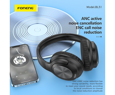 FONENG belaidės ausinės (ANC + ENC) BL51 Juodas