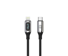 Forever LCD kabelis USB-C - Lightning 1,0 m 27W juodos spalvos