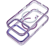 Oem Dėklas na Samsung A56 Frame Clear Hybrid Mag Cover zgodny su MagSafe violetinė