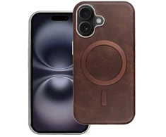Oem GENTLEMAN MAG COVER dėklas suderinamas su MagSafe skirtas Apple iPhone 16 rudos spalvos