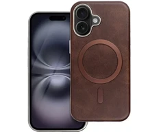 Oem GENTLEMAN MAG COVER dėklas suderinamas su MagSafe skirtas Apple iPhone 16 Pro Max rudos spalvos