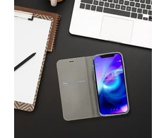 Dėklas Forcell Oem LUNA Book Gold skirtas Samsung Galaxy A12 / M12 sidabro spalvos