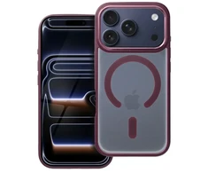Oem Originalus „iPhone 17 Pro / 18 Pro“ dėklas (žemas kameros kraštas), matinis „Mag“ dėklas, suderinamas su „MagSafe“, raudonas
