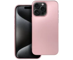 OEM dėklas, skirtas iPhone 15 PRO MAX, metalinės rožinės spalvos