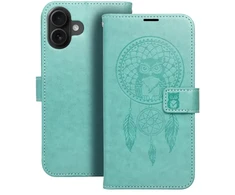 OEM atverčiamas dėklas iPhone 16 PLUS Mezzo Book dreamcatcher žalias