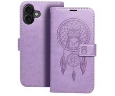 OEM atverčiamas dėklas, skirtas iPhone 16 PLUS, Mezzo Book, sapnų gaudyklė, violetinis