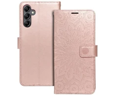 Forcell Oem MEZZO Book dėklas skirtas Samsung Galaxy A14 4G / A14 5G mandala rožinio aukso spalvos