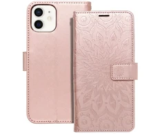Forcell OEM atverčiamas dėklas iPhone 12 / 12 PRO Mezzo Book mandala rožinis auksinis