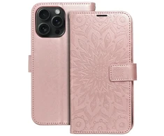 OEM atverčiamas dėklas iPhone 15 PRO MAX Mezzo Book mandala rose auksinis