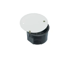 Bikuva.lt Montavimo dėžutė betonui h-40 D60mm su dangteliu Juoda