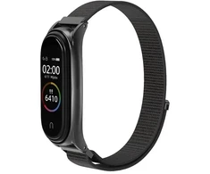 Oem Nylon apyrankė skirta Xiaomi Mi Band 5 / 6 / 7 juodos spalvos (05)