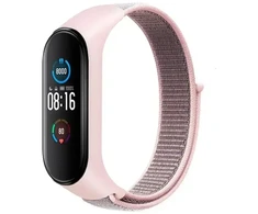 Oem Nylon apyrankė skirta Xiaomi Mi Band 5 / 6 / 7 rožinės spalvos (07)