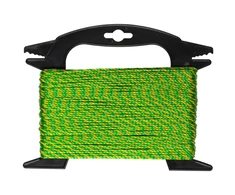 Lasso Suktinta polipropileno virvė geltona/žalia 2mm 50m