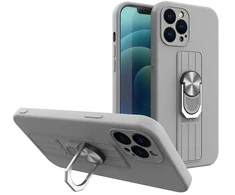 Hurtel Ring silikoninis dėklas skirtas iPhone 12 mini, sidabrinis