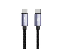 Oem Rock Cable Deep Indigo Series braided – Type C to Type C – PD 60W 2 metres juodos spalvos
