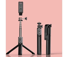 Topt Asmenukių lazda MINI – su atjungiamu bluetooth nuotoliniu valdymu ir trikoju – P40L juodos spalvos