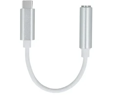 Oem Setty adapter USB-C - audio jack 3,5mm baltas