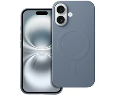 OEM dėklas, skirtas „iPhone 16“ silikoniniam „Mag“ dėklui, suderinamas su „MagSafe“ (didele skylute), šviesus mėlynas