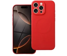 Oem Originalus „iPhone 16 PRO MAX“ silikoninis dėklas, suderinamas su „MagSafe“ (fotoaparato apsauga), raudonas