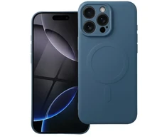 OEM dėklas, skirtas „iPhone 16 PRO MAX“ silikoniniam „Mag“ dėklui, suderinamas su „MagSafe“ (fotoaparato apsauga) mėlynas