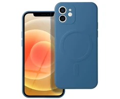 OEM dėklas, skirtas „iPhone 12“ silikoniniam „Mag“ dėklui, suderinamas su „MagSafe“ (fotoaparato apsauga) mėlynas
