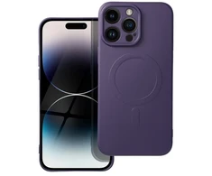OEM dėklas, skirtas iPhone 14 PRO MAX silikoniniam Mag dėklui, suderinamas su MagSafe (apsauga nuo kameros), tamsiai violetinis