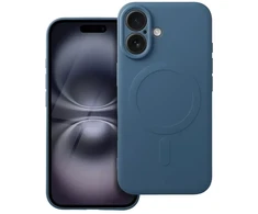 OEM dėklas, skirtas „iPhone 16“ silikoniniam „Mag“ dėklui, suderinamas su „MagSafe“ (fotoaparato apsauga) mėlynas