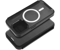 OEM atverčiamas dėklas, skirtas iPhone 15 PLUS, Smart Mag, suderinamas su MagSafe, juodas