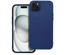 OEM dėklas, skirtas iPhone 15 PLUS, minkštas, tamsus, mėlynas