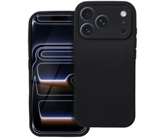 OEM dėklas, skirtas iPhone 17 Pro / 18 Pro (žemas kameros kraštas), minkštas, juodas