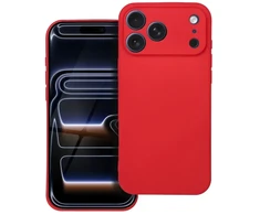 OEM dėklas, skirtas iPhone 17 Pro Max / 18 Pro Max (žemas kameros kraštas), švelniai raudonas