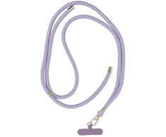 OEM SWING (8mm) telefono virvelė, reguliuojamo ilgio telefono pakabukas / laido ilgis 165cm (maks. 82,5cm kilpoje) / ant peties arba kaklo - violetinė