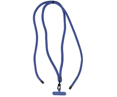 OEM SWING (8 mm) telefono virvelė, reguliuojamo ilgio telefono pakabukas / laido ilgis 165 cm (maks. 82,5 cm kilpoje) / ant peties arba kaklo - tamsi mėlyna
