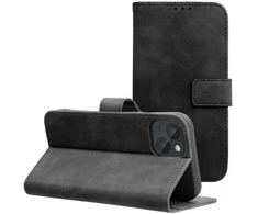 OEM atverčiamas dėklas iPhone 14 Tender Book juodas