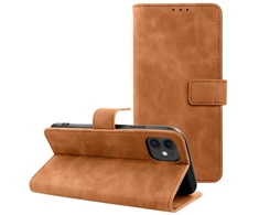 OEM atverčiamas dėklas iPhone 12 / 12 PRO Tender Book ruda