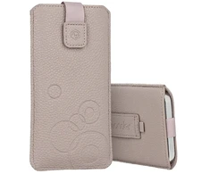 Oem WONDER Deko Pouch dėklas (Size L) skirtas Apple iPhone 13 Mini/12 Mini/SE 2020/2022/7/8 cappuccino