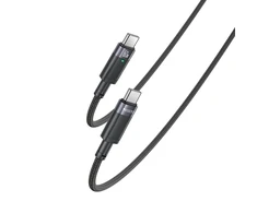 Yesido Cable CA160 braided – Type C to Type C – PD 60W 1,2 metres juodas
