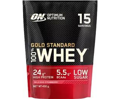 Optimum Nutrition Gold Standard 100% Whey išrūgų baltymai - Skanios braškės 450 g