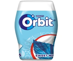 Kramtomoji guma su saldikliais ORBIT becukrė mėtų skonio sweet mint, 64g