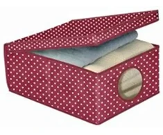 ORDINETT Box of fabric 48x36x19cm Bordo