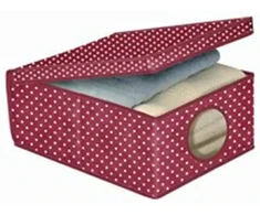 ORDINETT Box of fabric 50x40x25cm Bordo
