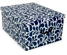 ORDINETT Kartoninė dėžė 49x39x25cm Big Box Goccia asorti, mėlyna/šviesiai pilka/bordo