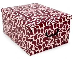 ORDINETT Kartoninė dėžė 49x39x25cm Big Box Goccia asorti, mėlyna/šviesiai pilka/bordo