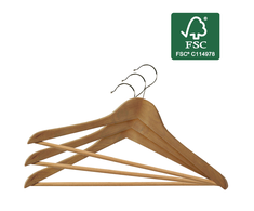 ORDINETT Drabužių pakabos 6 vnt. medinės Mediena 44,5 cm