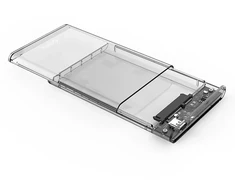 Kietasis diskas „Orico 2139C3“ 2,5 colio HDD/SSD USB-C 5 Gb/s diskas – skaidrus