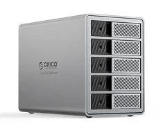 „Orico 9858T3 5 Big DAS Solution ProThunder“ diskų masyvas su „Thunderbolt 3“, skirtas 5 x 2,5 colio / 3,5 colio SATA HDD / SSD – pilkas