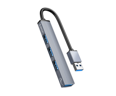 Orico AH-A13 USB-A Hub Docking Station 1x USB-A 3.0 + 3x USB-A 2.0 – pilkos spalvos